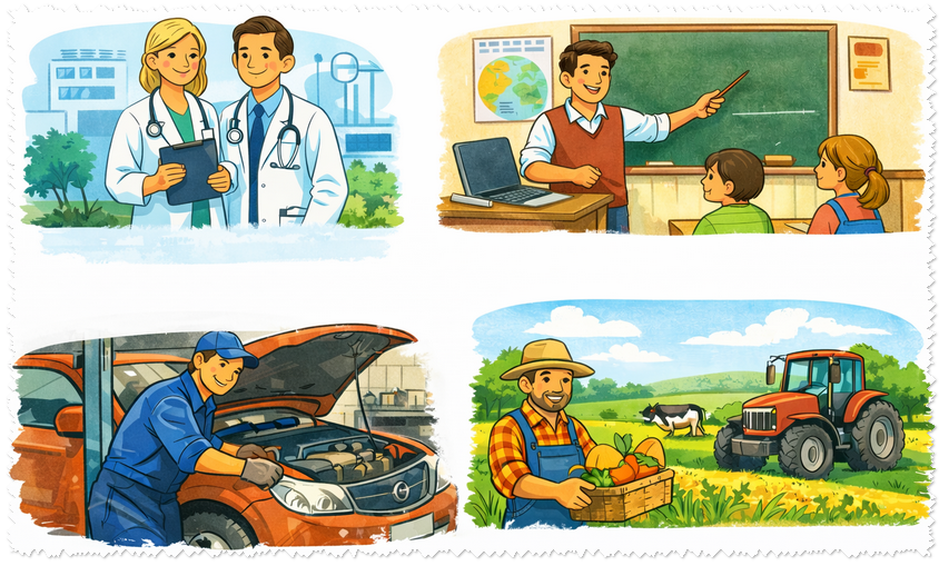 Статья на немецком языке с переводом и упражнениями. Популярные профессии. Beliebtesten Berufe.